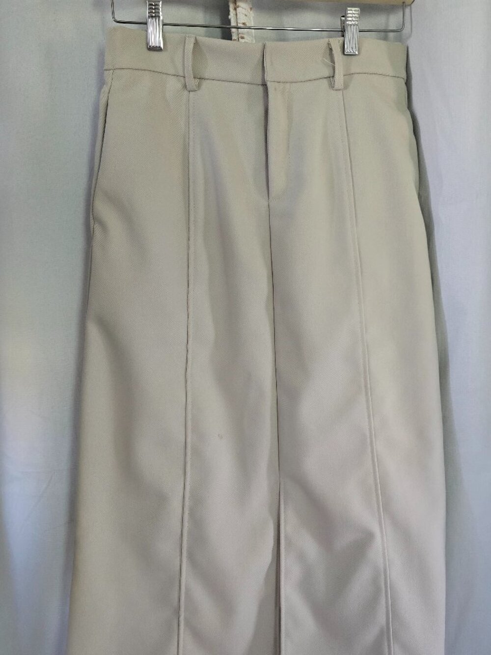 Beige front slit A-Line long skirt - fits US S/M (Tag XL)